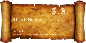 Bitai Megyer névjegykártya